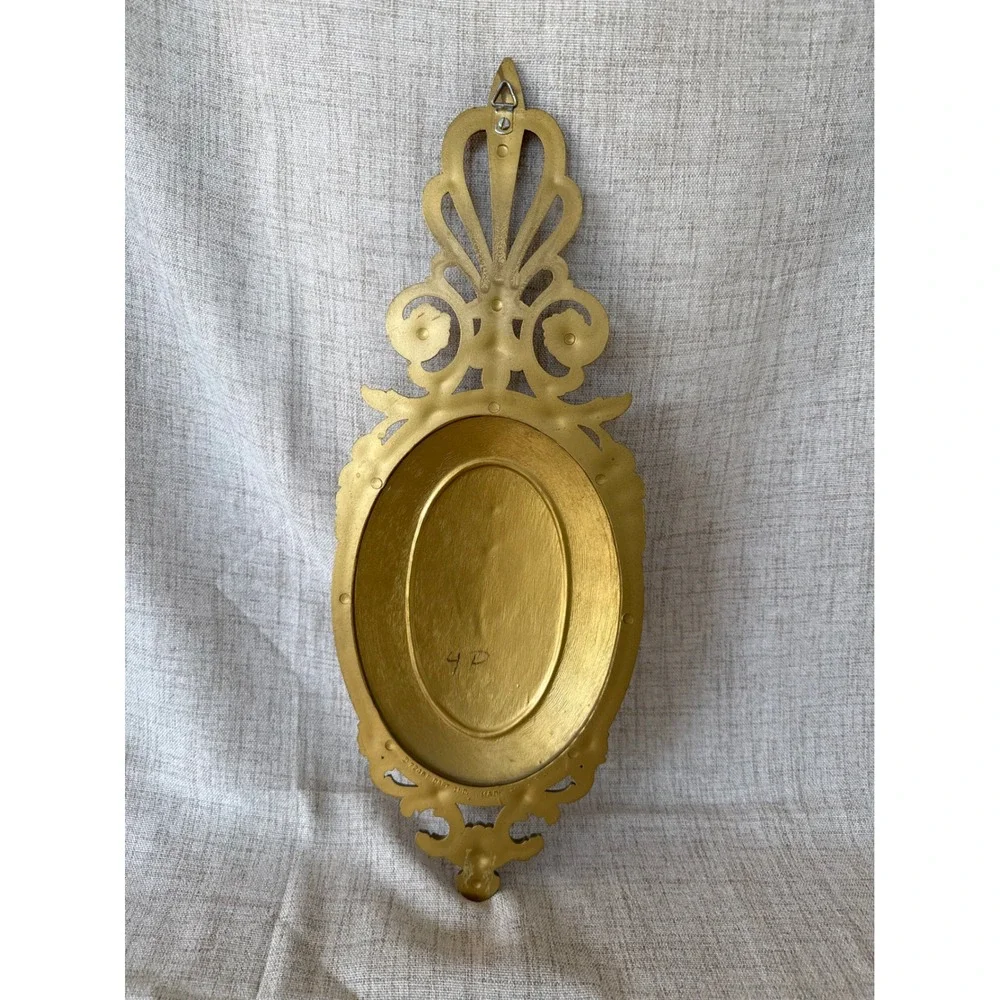 Dart Ind Wall Plaque Gold Excellent Greek Goddess Regency 7246 USA